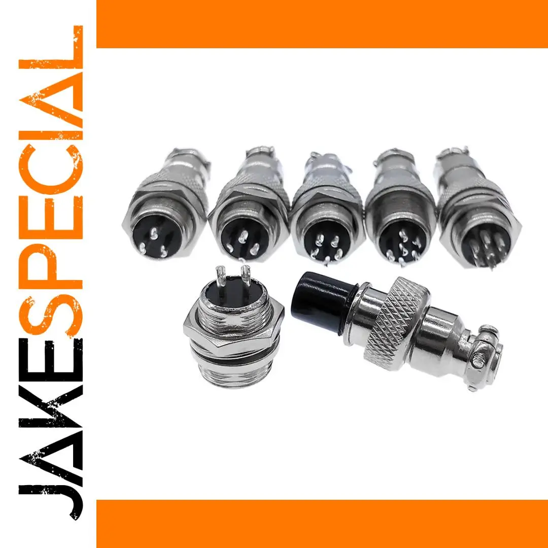 GX12 4-Pin Female Socket Set for Industrial Use 1 GX12 4-Pin Female Socket Set for Industrial Use