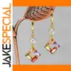 Vibrant Geometric Square Earrings with Multicolored Stones