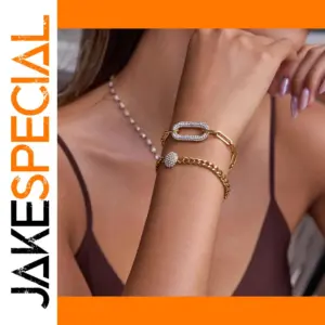 Stainless Steel Rhinestone Bracelet for Women