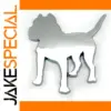 3D Chrome Dog Emblem for Vehicles