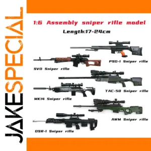6-Style 1/6 Scale Sniper Rifle Set for Collectors