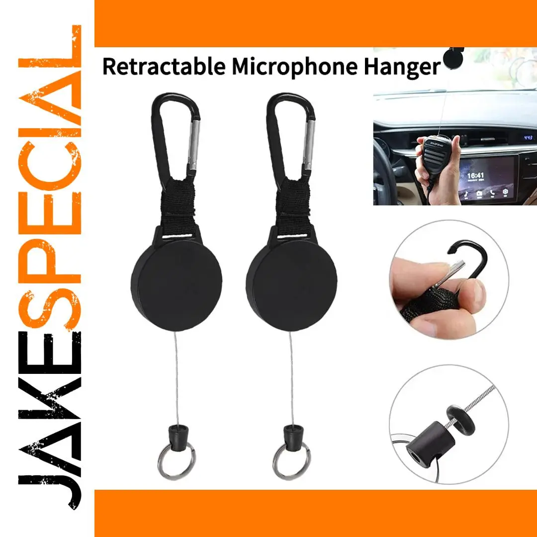Heavy-Duty Retractable Microphone Hangars Set 1 Heavy-Duty Retractable Microphone Hangars Set
