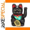 Black Lucky Cat Figurine for Prosperity