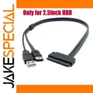 SATA 22Pin to eSATA Power Splitter Cable