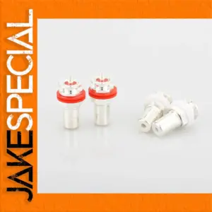 Silver-Plated RCA Panel Mount Connectors Set