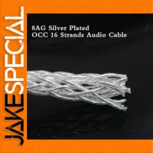 Premium Silver-Plated OCC Speaker Cable 1m