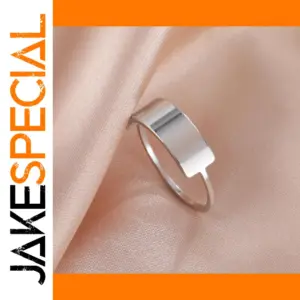 Modern Geometric Stainless Steel Ring for Women
