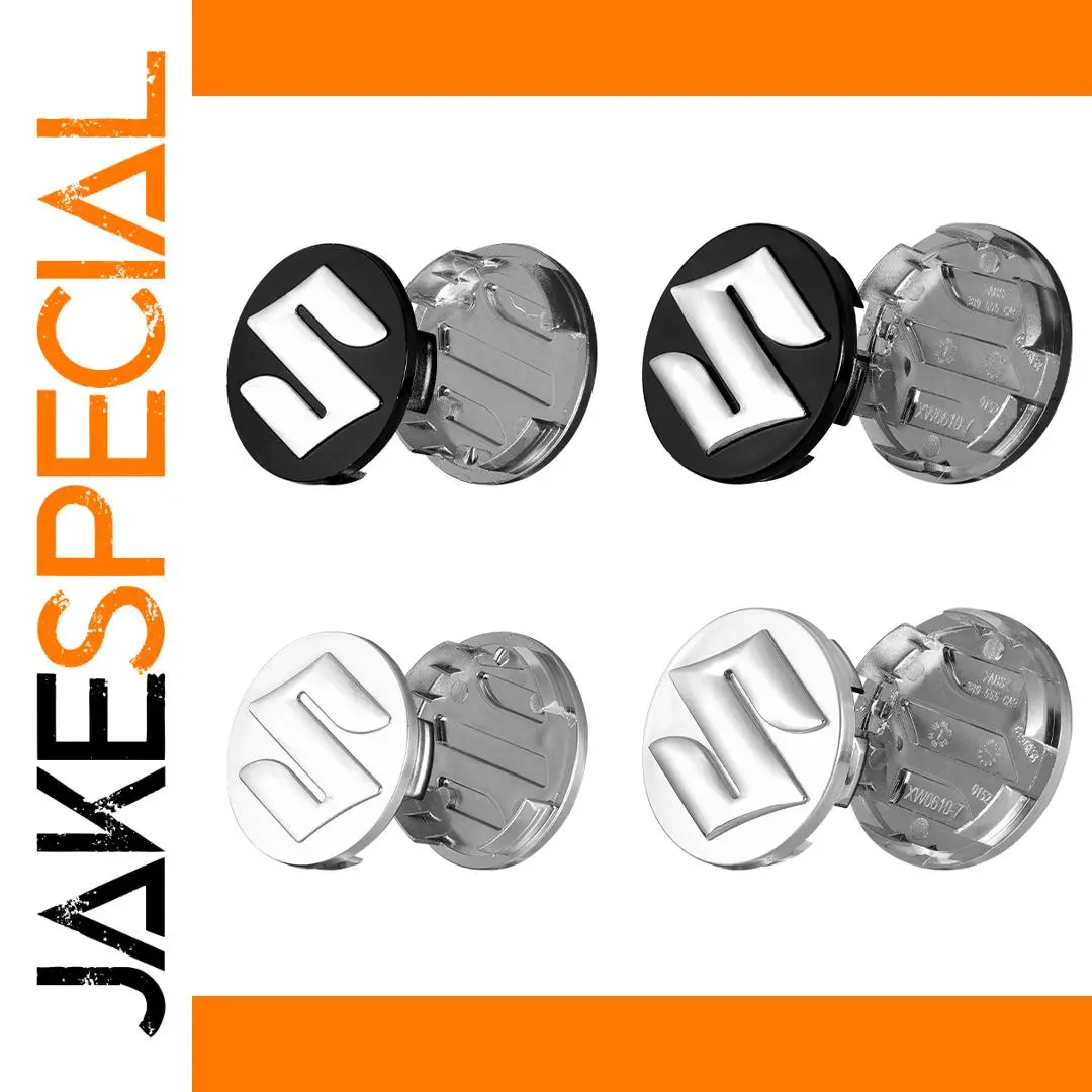 Suzuki Wheel Center Caps Set 54-60mm 1 Suzuki Wheel Center Caps Set 54-60mm