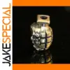 Dual Color Skull Grenade Brass Bead