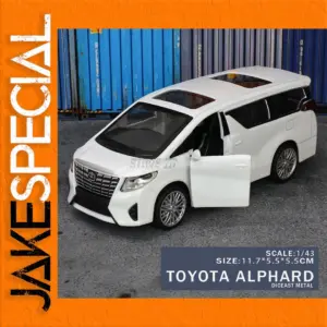 White 1:43 Toyota Alphard Mini Model