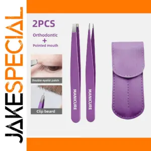 Stainless Steel Eyebrow Tweezers Set for Eyebrow Grooming