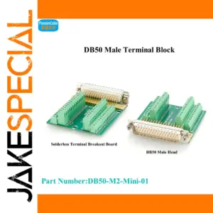 DB50 Male Connector to Terminal Block Adapter