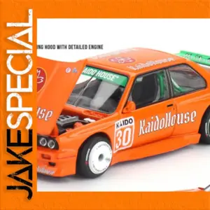 Vibrant Orange 1:64 Diecast Race Car