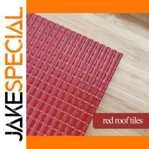 Red PVC Roof Tile Sheet for Miniatures