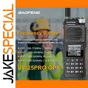 Rugged Baofeng UV-25Pro GPS Walkie Talkie