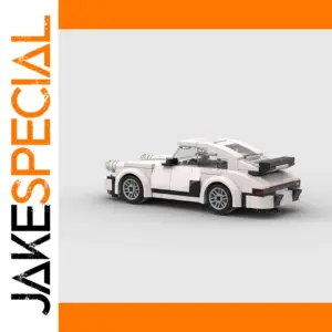 White Sports Car Building Block Set (196 Pieces)