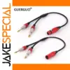 Dual 1/4 TS to XLR Y-Splitter Cable 0.3m/0.5m