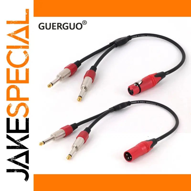 Enhance Your Audio Setup with the Dual 1/4 TS to XLR Y-Splitter Cable 1 52f64f43a86c4aabb124cef0 product image