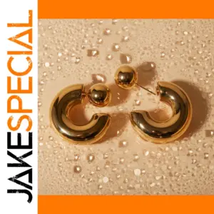 Stainless Steel Geometric C-Shaped Earrings