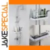 Modern Bathroom Pole Shelf with Adjustable Tray