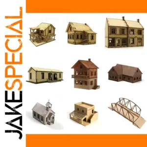Wooden Architectural Model Kit with 50 Pieces