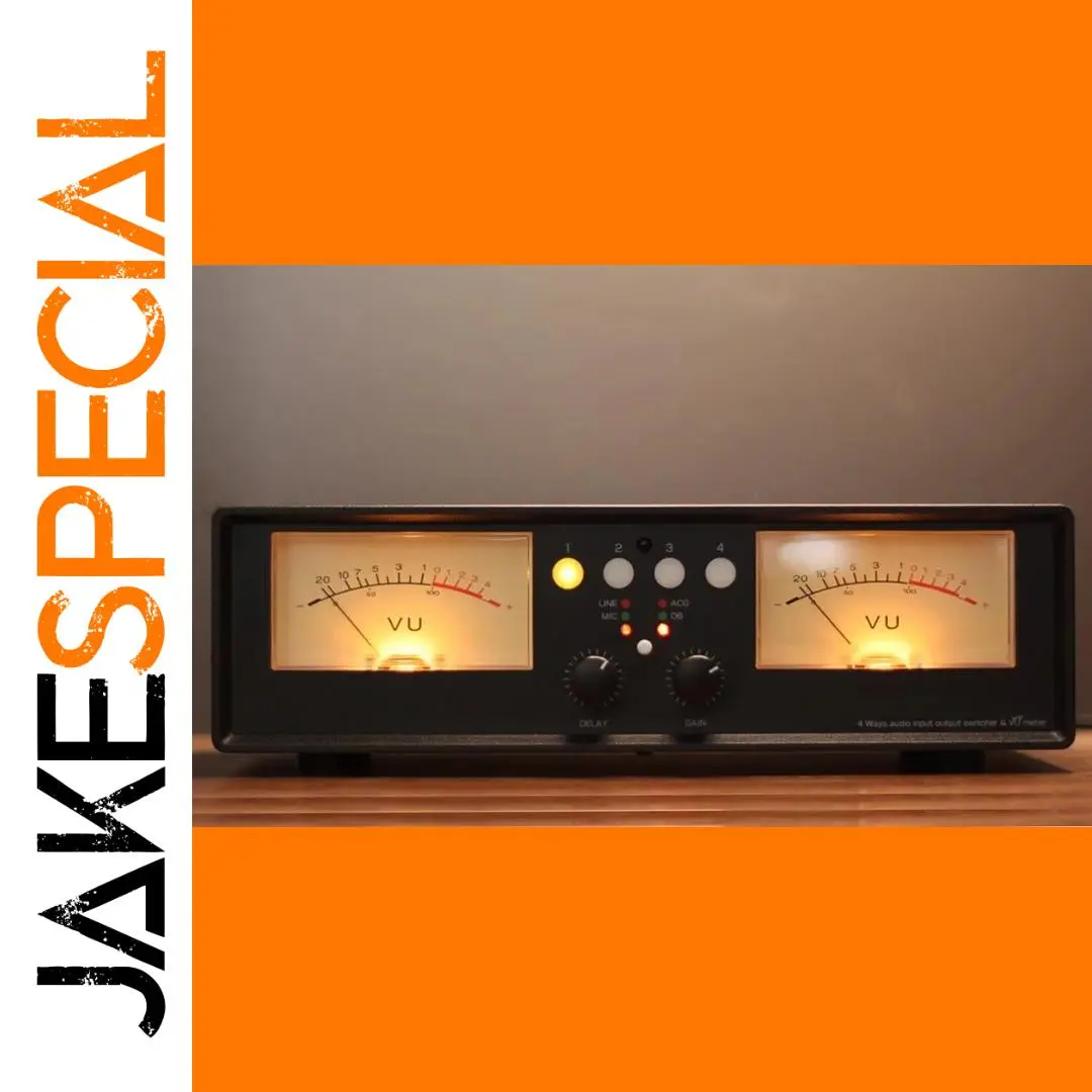 Vintage Dual VU Meter Audio Splitter 1 Vintage Dual VU Meter Audio Splitter