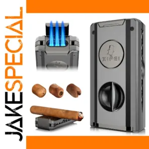 Sleek Metal Cigar Lighter with Multifunction Tools