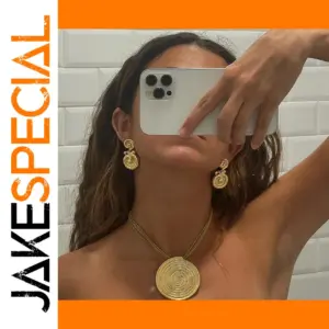 Vintage Gold Stainless Steel Drop Earrings