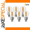 Vintage G45 LED Bulbs 6-Pack, 2700K Warm White