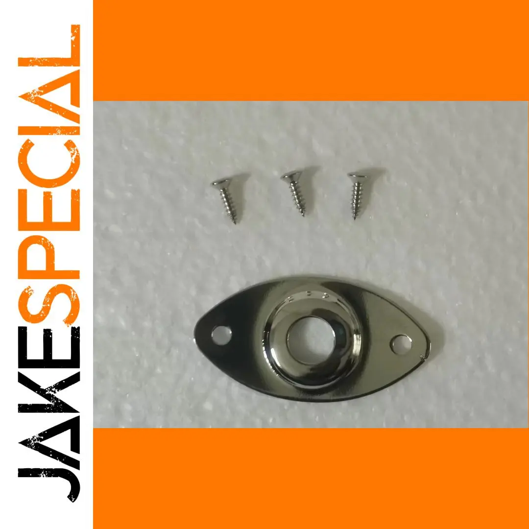 High-Quality Chrome Electric Guitar Jack Plate 1 High-Quality Chrome Electric Guitar Jack Plate