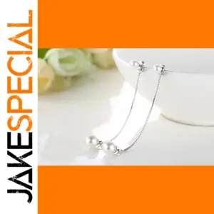 Silver Pearl Drop Earrings with Freshwater Pearls