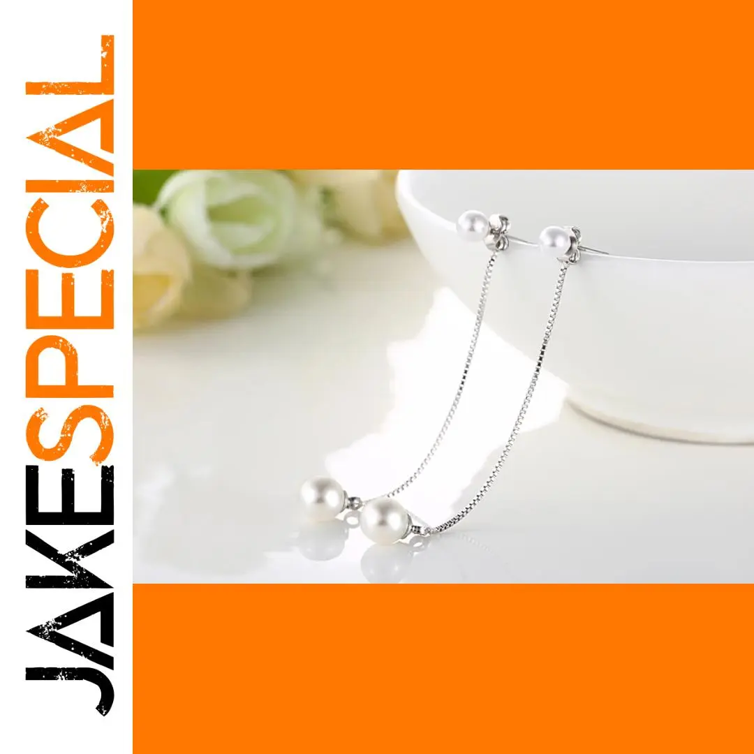 Silver Pearl Drop Earrings with Freshwater Pearls 1 Silver Pearl Drop Earrings with Freshwater Pearls