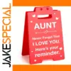 Red Aunt Appreciation Sign for Indoor/Outdoor Display