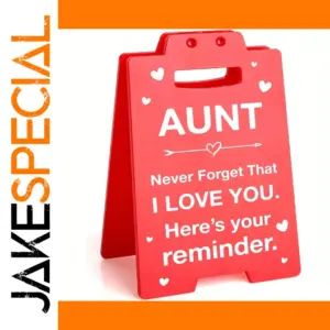 Red Aunt Appreciation Sign for Indoor/Outdoor Display