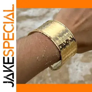 Gold Stainless Steel Cuff Bracelet