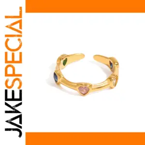 Stainless Steel Romantic Heart Ring for Women