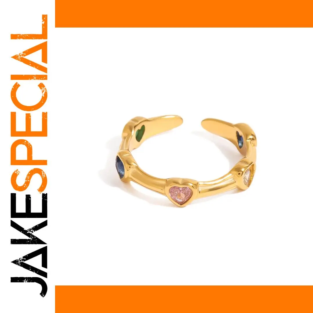 Stainless Steel Romantic Heart Ring for Women 1 Stainless Steel Romantic Heart Ring for Women