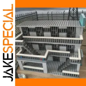 Police Station Model Set with Figures and Multi-layer Design