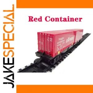 Red Freight Carriage Model for Trains