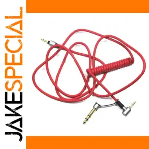 Red Stereo Audio Cable for Headphones