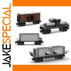 Creative Train Cargo Set with 4 Train Cars