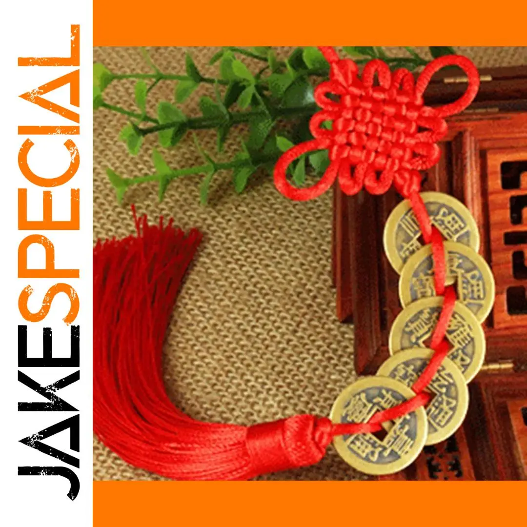 Traditional Chinese Knot Decor with Copper Coins 1 Traditional Chinese Knot Decor with Copper Coins