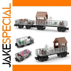 Animal Transport Train Set for Building Enthusiasts