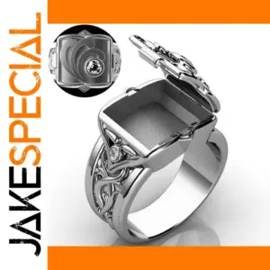 Vintage Geometric Men’s Ring with Zircon Stone