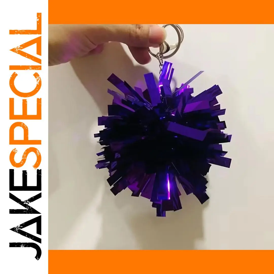 Colorful Cheerleader Keychain with Foil Charm 1 Colorful Cheerleader Keychain with Foil Charm
