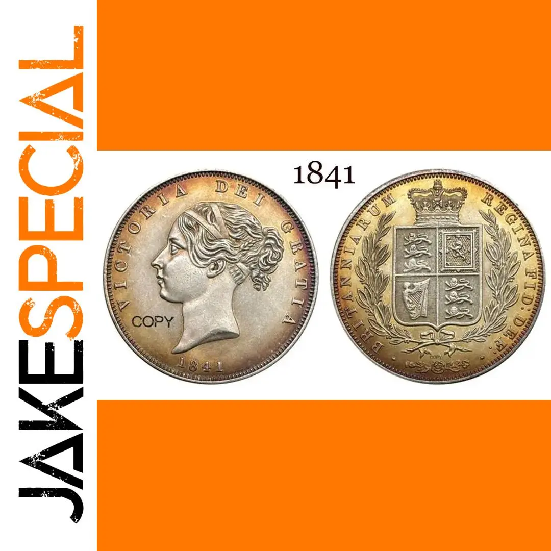 British Half Crown Coin Replica, 1840s-1850s 1 British Half Crown Coin Replica, 1840s-1850s