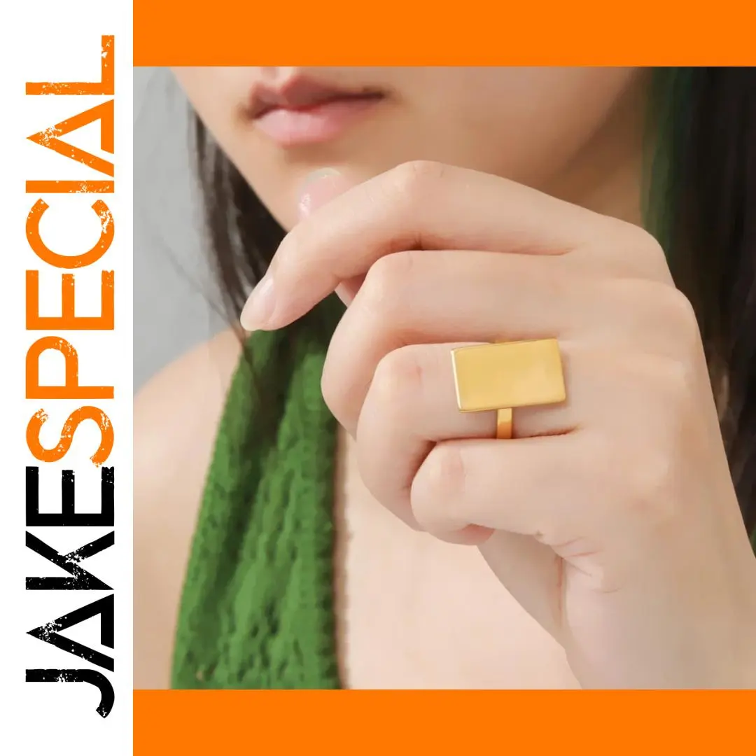 Elegant Geometric Gold-Plated Ring for Women 1 Elegant Geometric Gold-Plated Ring for Women