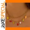 Colorful Fruit Pendant Necklace for Women