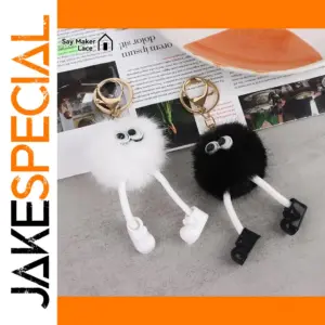 Plush Cartoon Doll Key Ring in Vibrant Colors