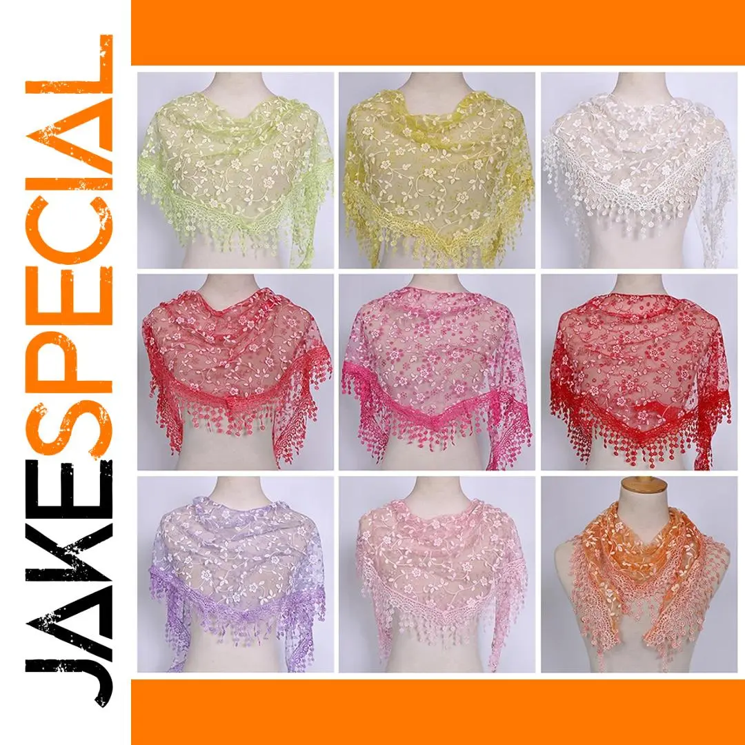 Vibrant Women's Triangle Wrap Scarf 1 Vibrant Women's Triangle Wrap Scarf